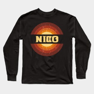 Vintage Proud Name Nico Anime Gifts Circle Long Sleeve T-Shirt